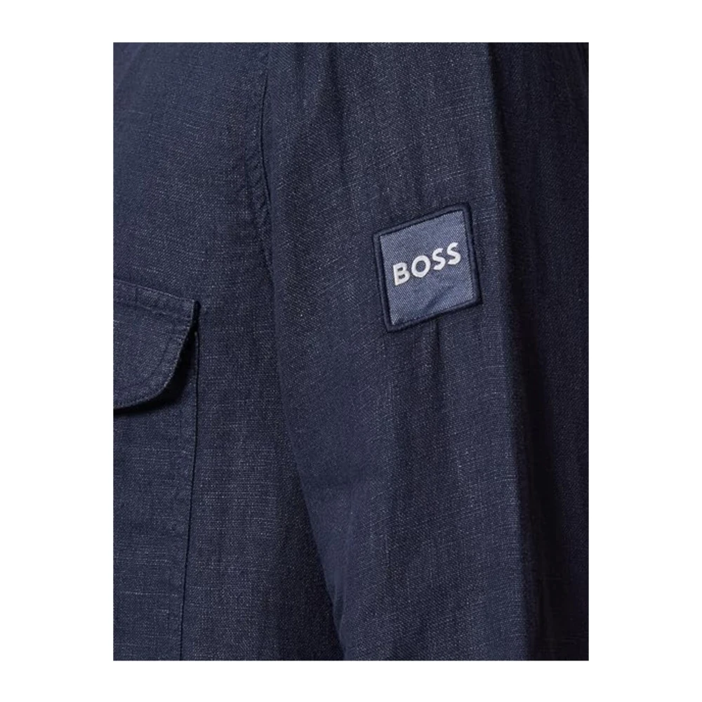 Hugo Boss Lange Mouw Shirt Blue Heren