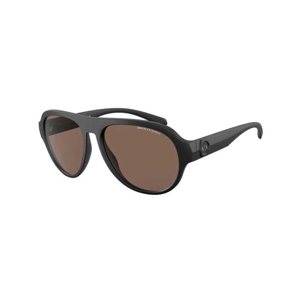 Armani Exchange Men's Brown Acetate Square Frame Sunglasses