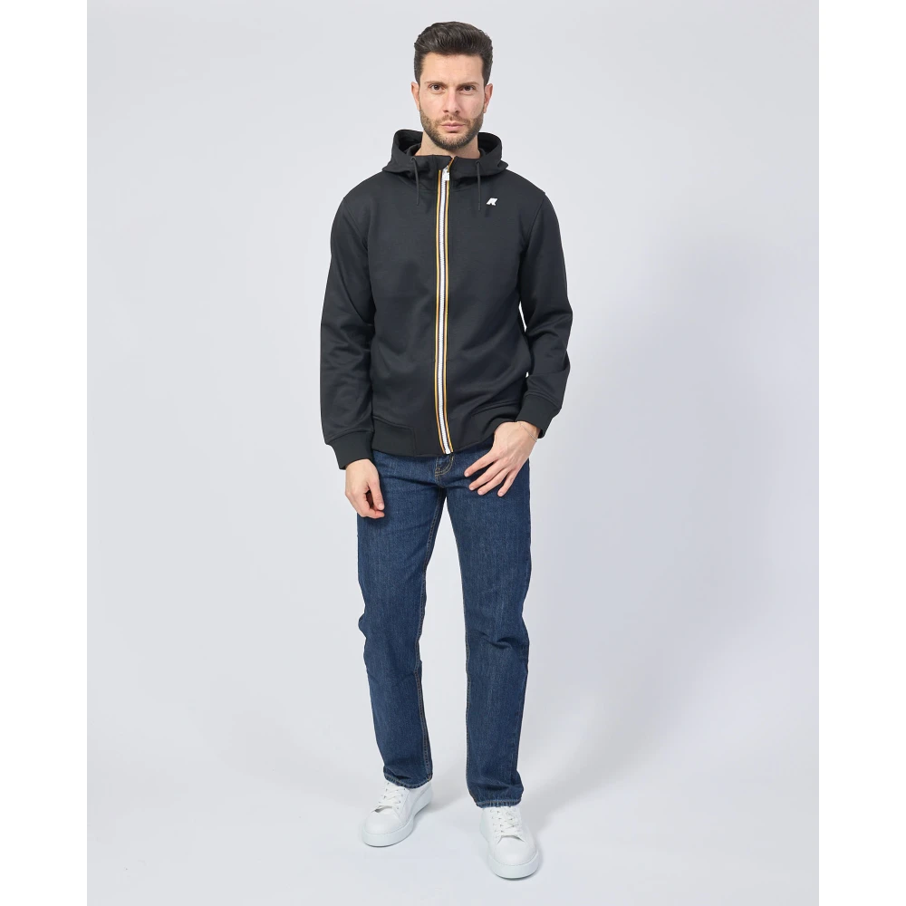 K-way Zwarte Sweater Rainer Light Spacer Black Heren