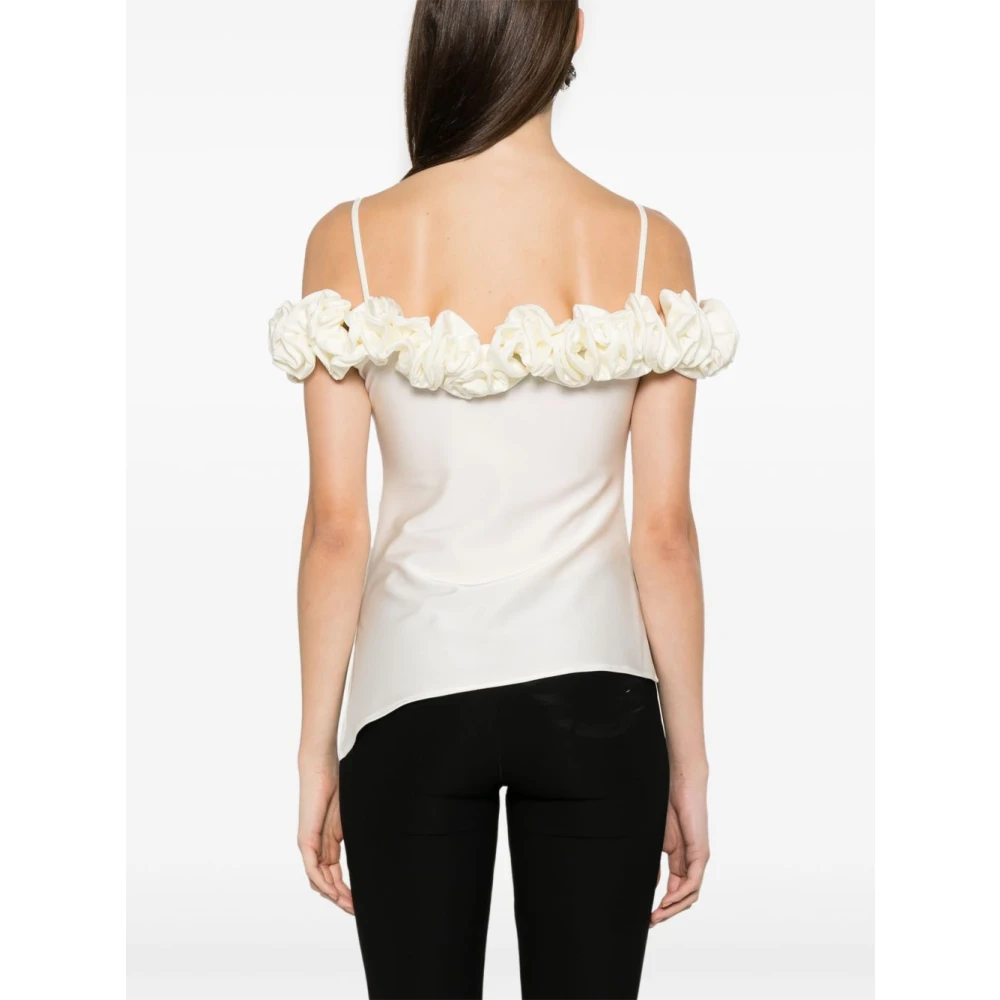Coperni Witte Top met Spaghettibandjes en Zijsplitten White Dames