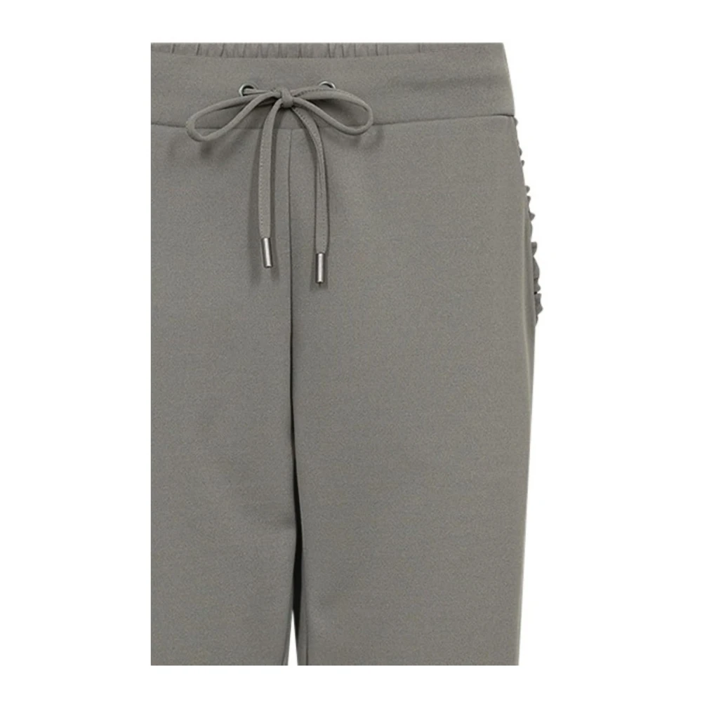 Soyaconcept Comfortabele khaki broek met elastische taille Green Dames