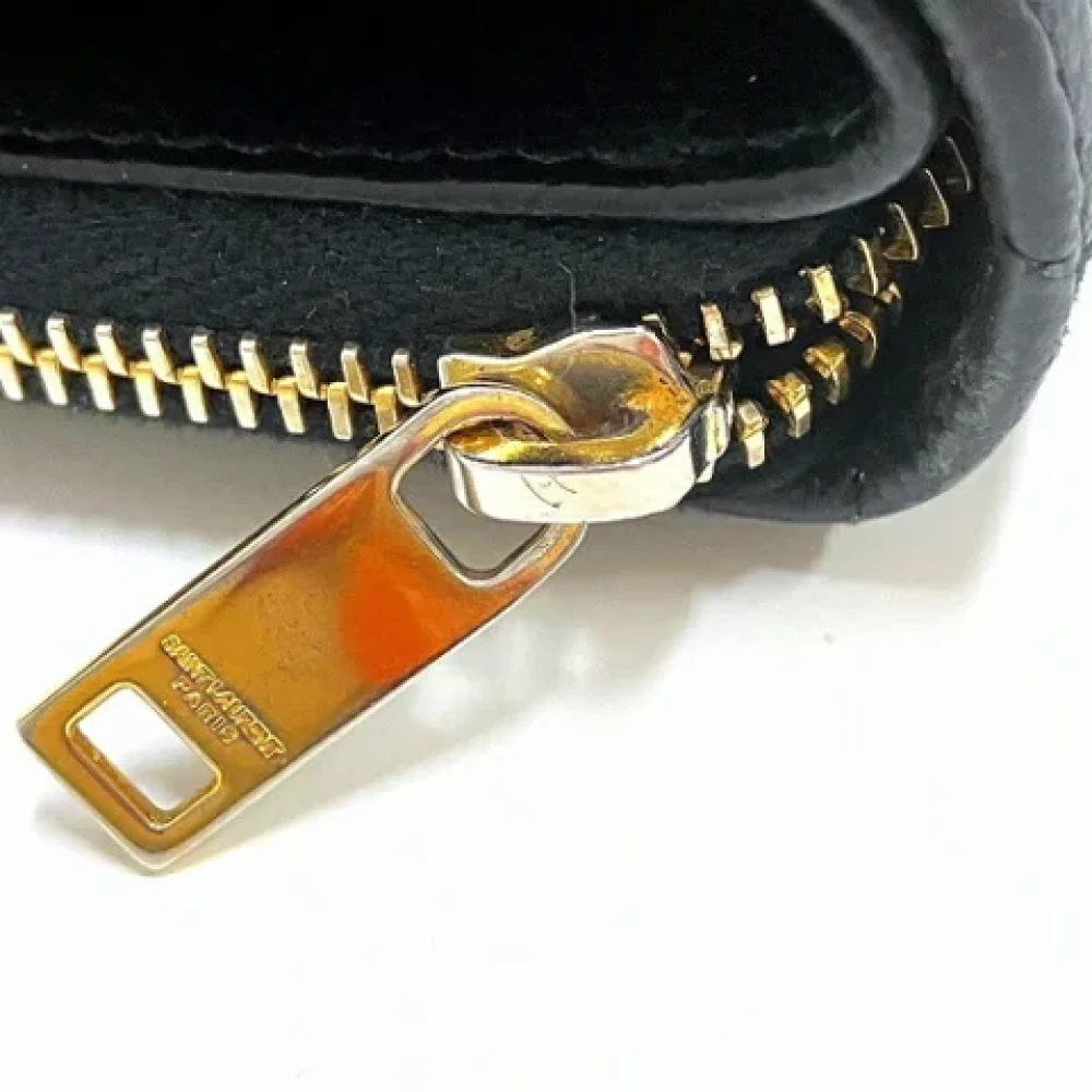 Saint Laurent Vintage Pre-owned Leather wallets Black Dames