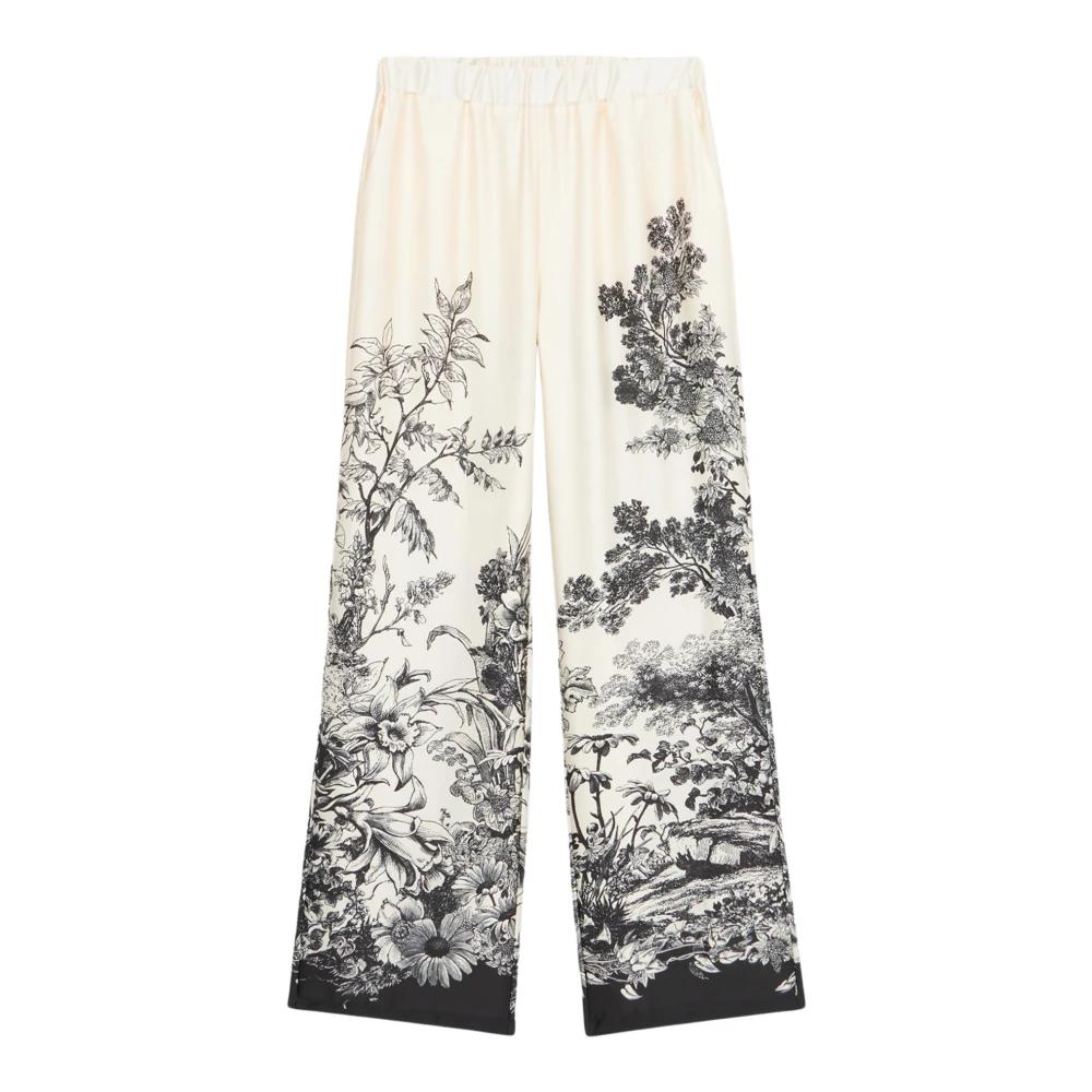 Oltre Satin Palazzo Broek met Ramage-Dégradé Patroon Multicolor Dames
