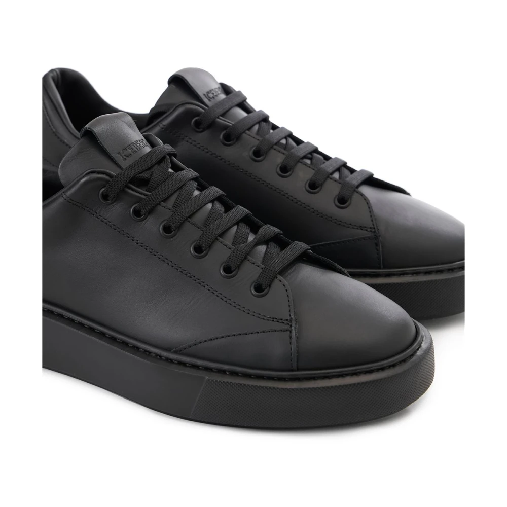 Iceberg Lage zwarte sneakers met XL zool Black Heren