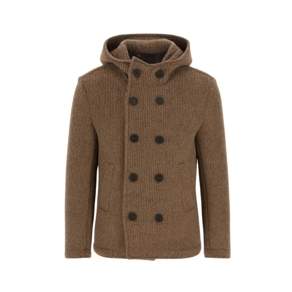 Bomboogie Mannelijk Bruin Jassen Heren, M, Wol, Double-Breasted Wool Jacket