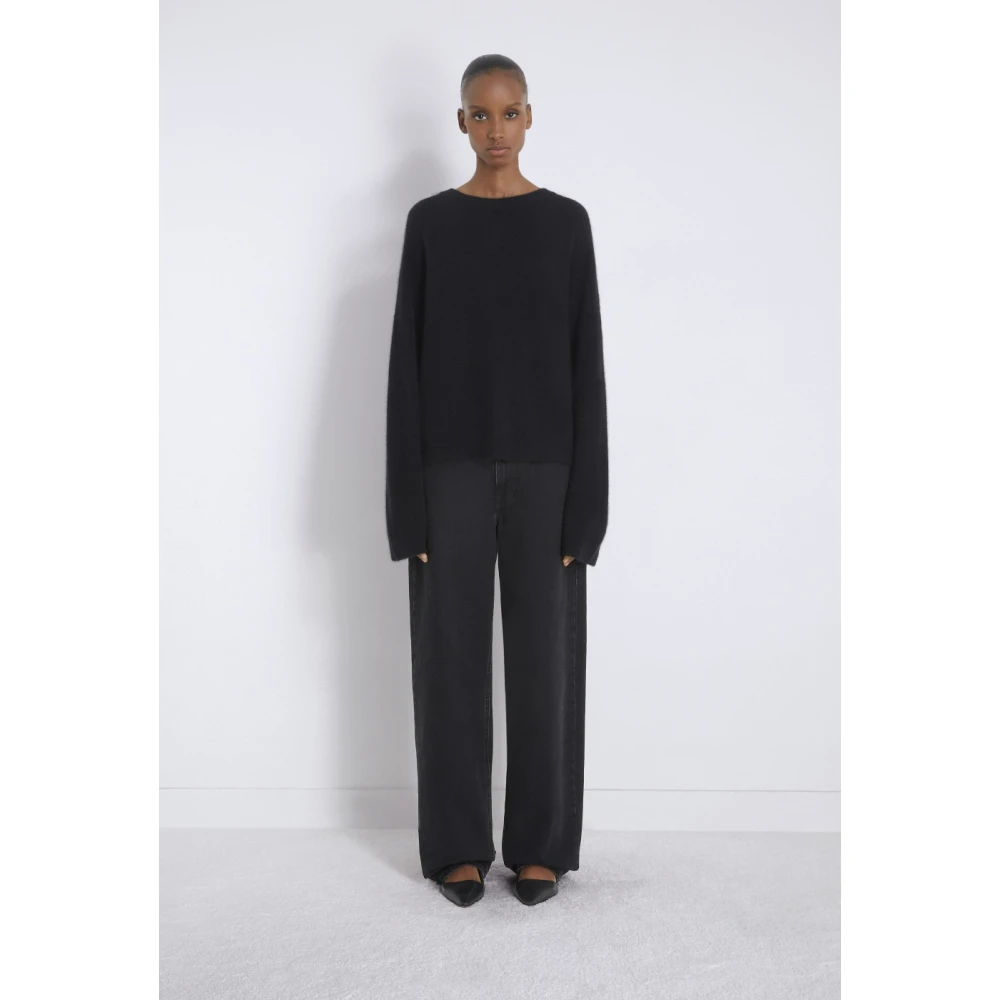 Loulou Studio Zwarte Cashmere Ropo Sweater Black Dames