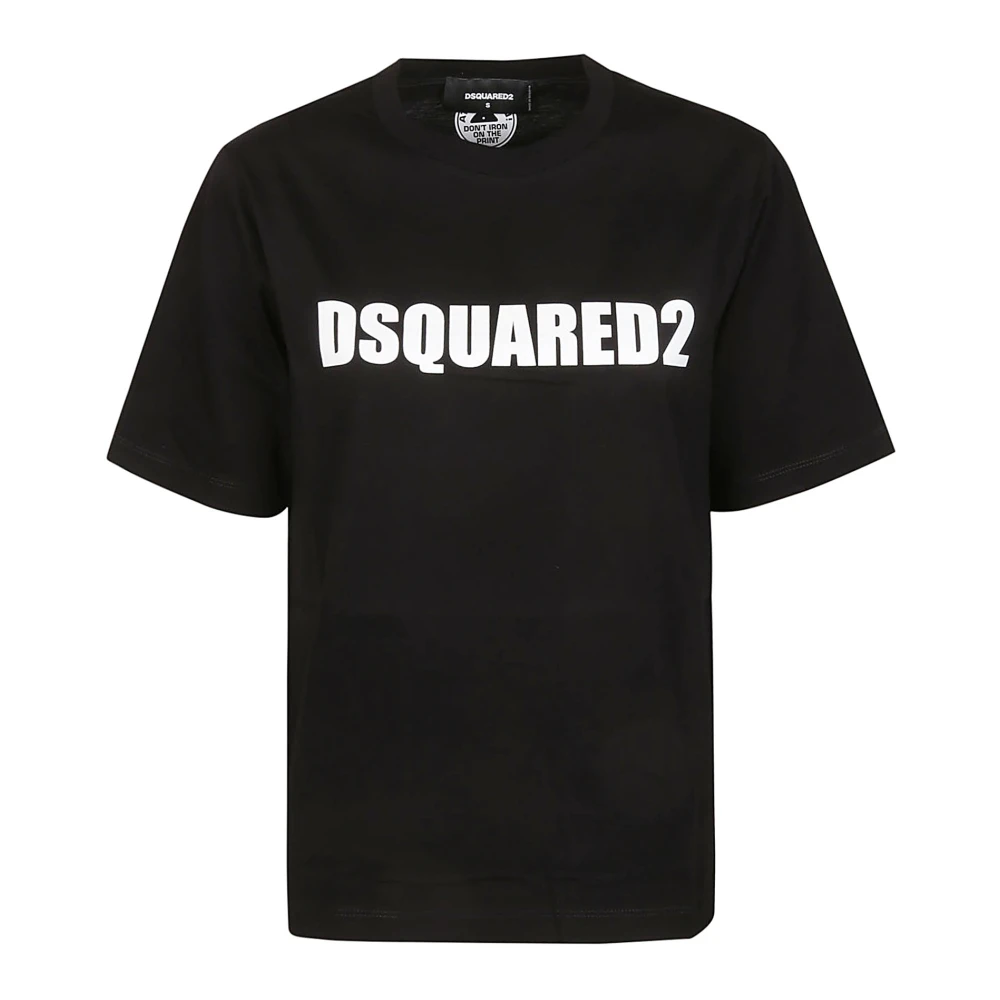 Dsquared2 Zwart Easy Fit T-Shirt Black Dames
