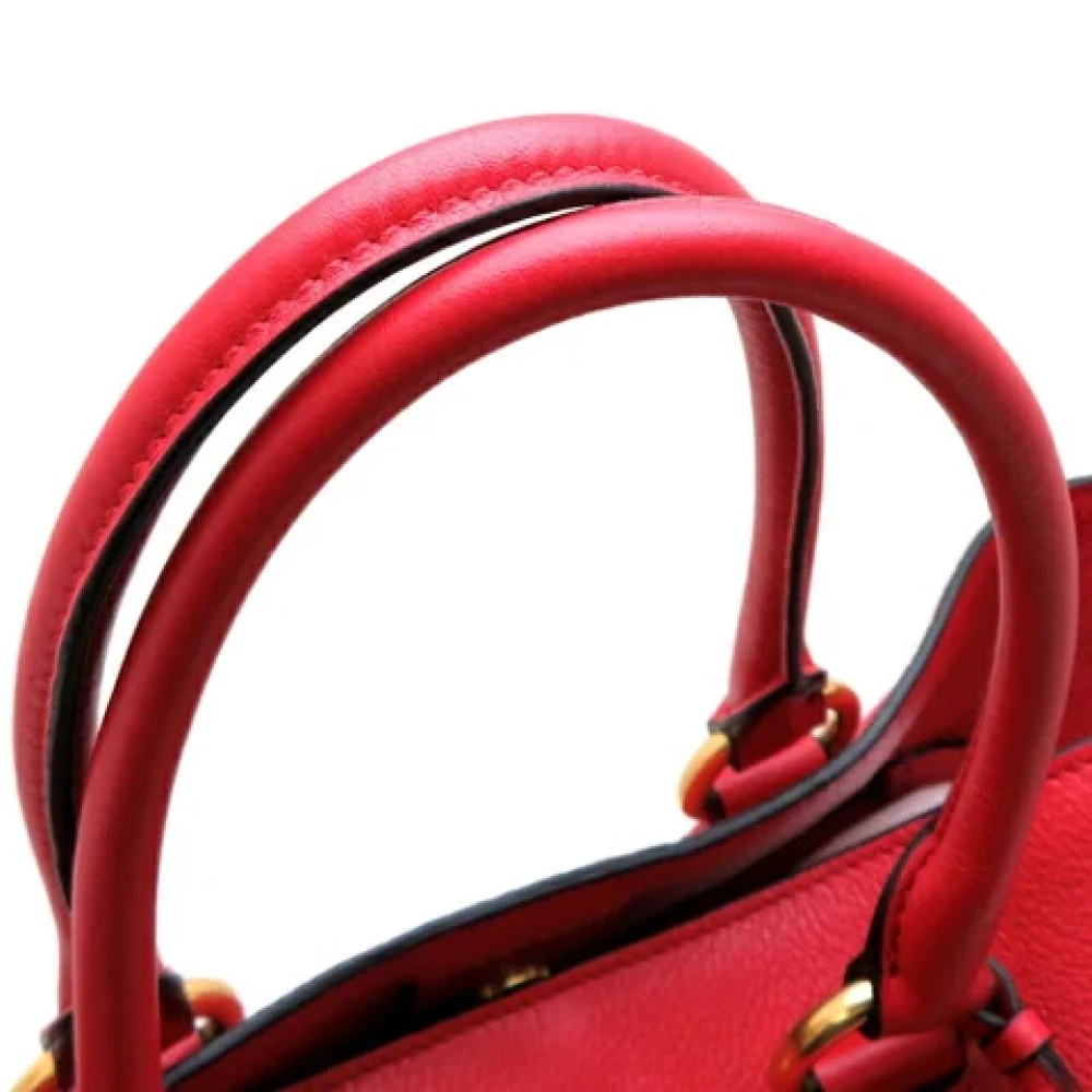 Prada Vintage Pre-owned Leather prada-bags Red Dames
