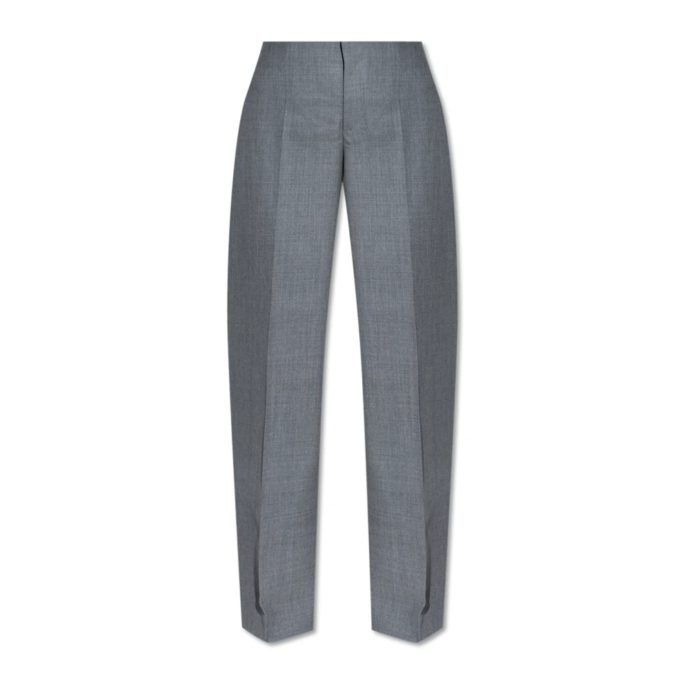 Moschino Wollen geplooide broek Gray Dames