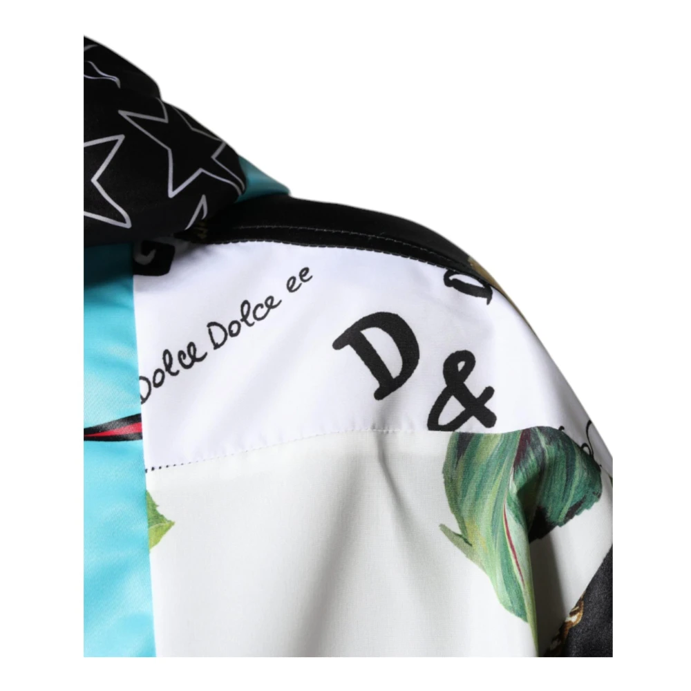 Dolce & Gabbana Kleurrijke Katoenen Hooded Windjack Multicolor Heren