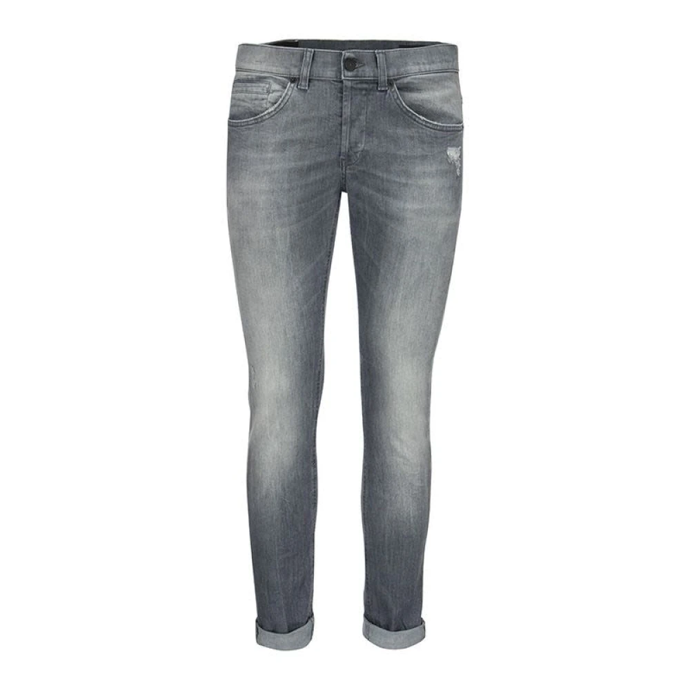 Dondup Skinny Fit Low-Rise Jeans Gray Dames