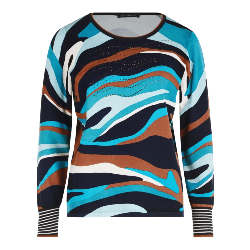 Betty Barclay Fijngebreide trui met print Multicolor Dames