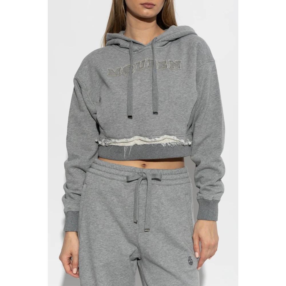 alexander mcqueen Hoodie Gray Dames