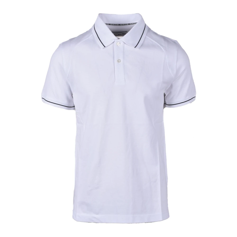Bikkembergs Polo Stijl Katoen Elastaan T-shirt White Heren