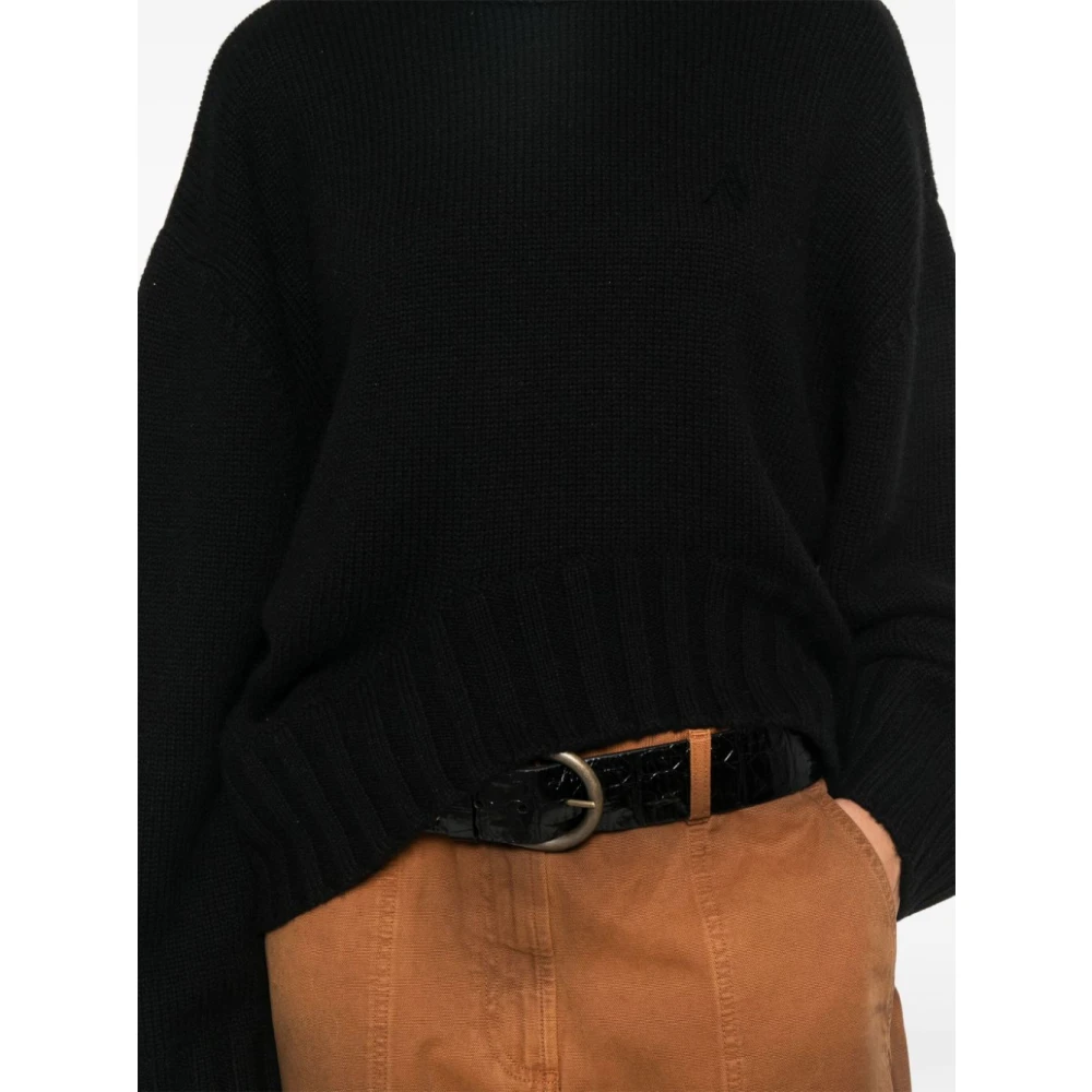 The Attico Round-neck Knitwear Black Dames