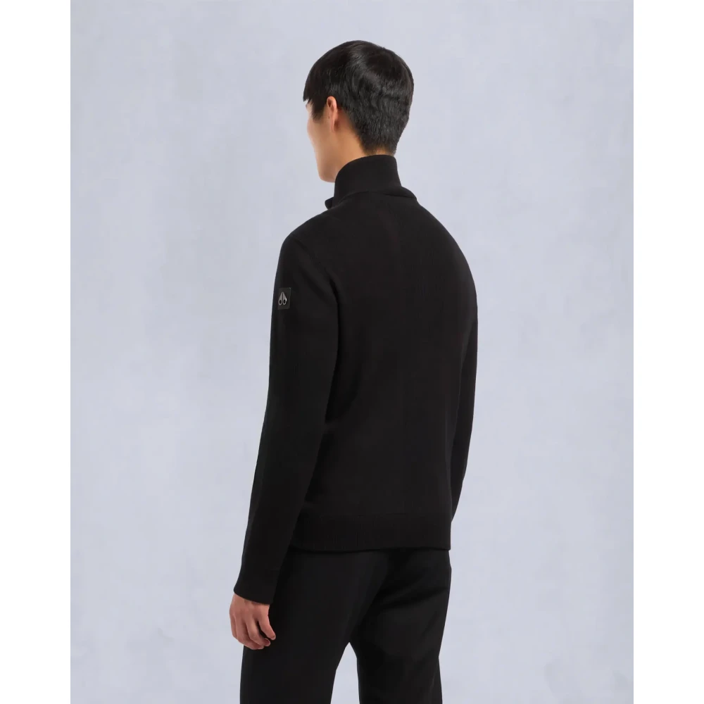 Moose Knuckles Zwarte Hybride Jas Kamet Stijl Black Heren