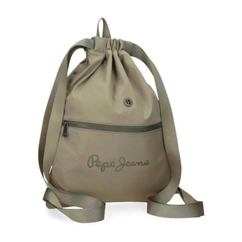 Pepe Jeans Mannen Gym Rugzak met Rits Green Heren