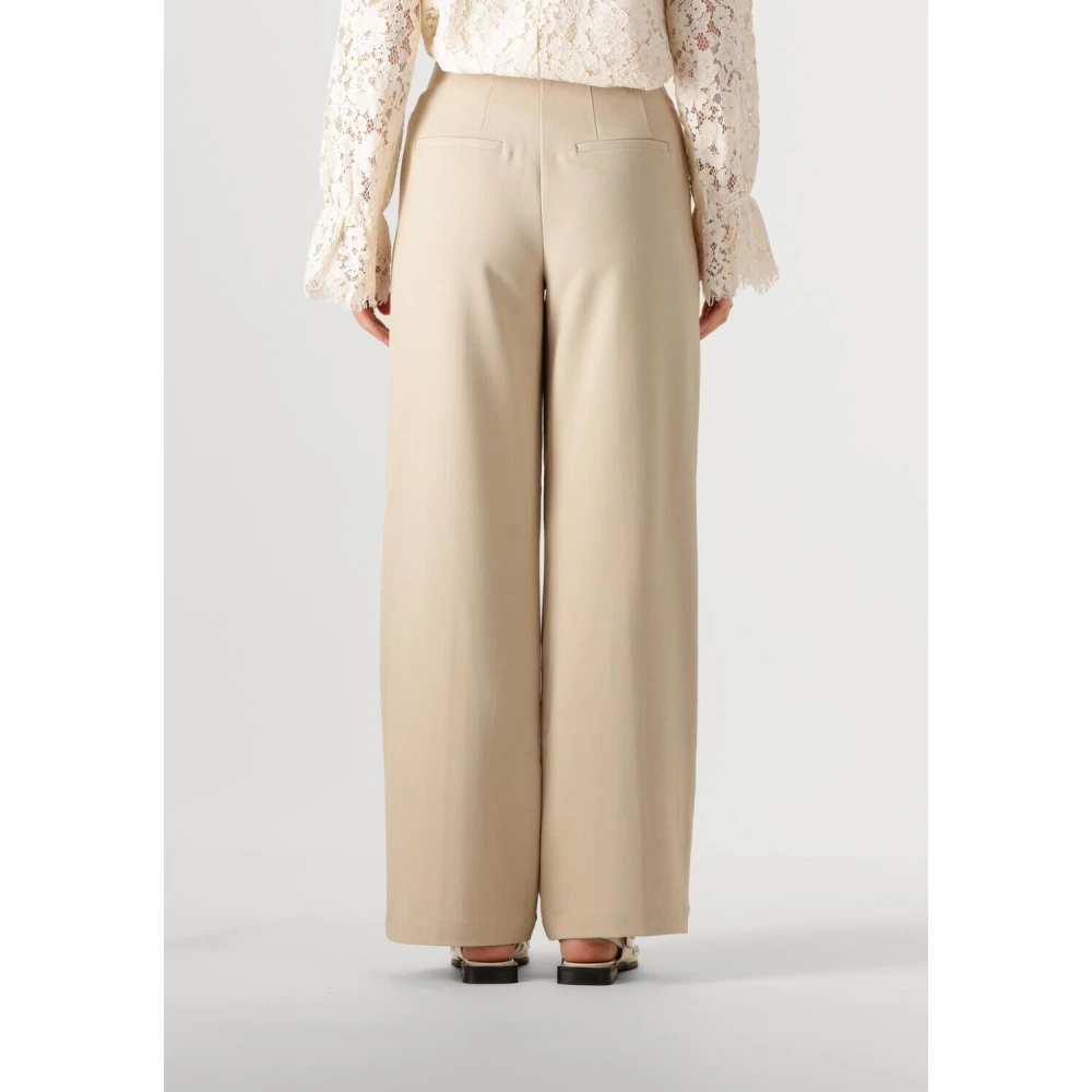 Y.A.S Beige Hoge Taille Pantalon Beige Dames