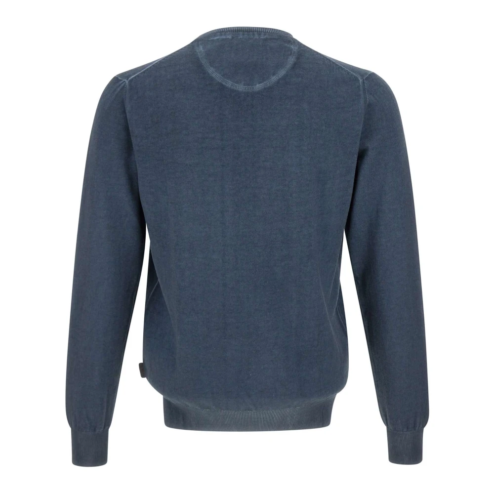 BOB Katoenen Trui Blauwe Ronde Hals Blue Heren