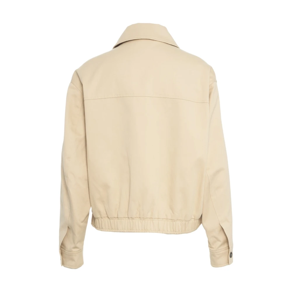 closed Beige Bomberjack met Ritssluiting Beige Dames