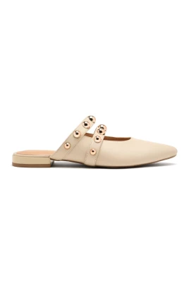 Studded Leather Mule Sandals