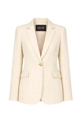 Pinstripe Viscose Blazer