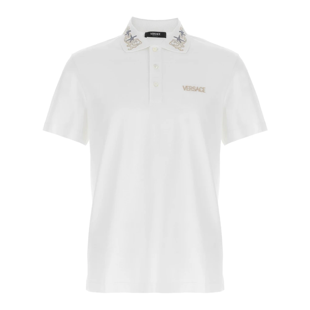 Versace Men's White Classic Polo Shirt For - Polo Shirts - S - Tops