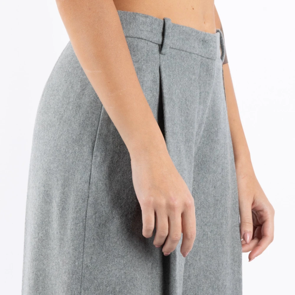 The Garment Gerecyclede Wol Grijze Broek Gray Dames