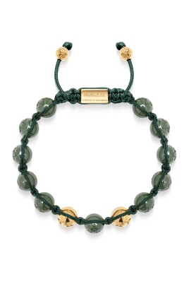 menand-39-s-beaded-bracelet-with-glossy-green-ceramic-andamp-gold-beads