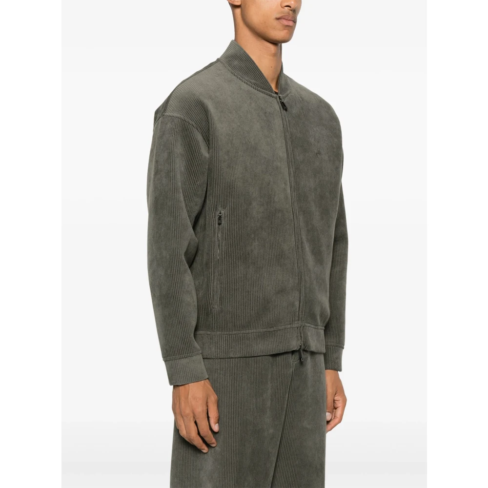 Emporio Armani Sweatshirt met ritssluiting en opstaande kraag Gray Heren