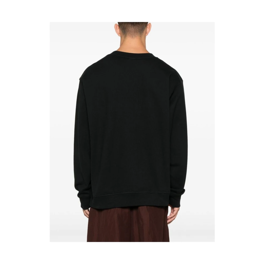 New Balance Zwarte Katoenen Crew Neck Sweater Black Heren