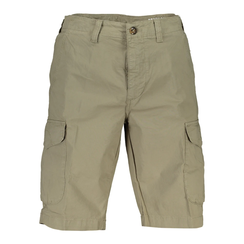 North Sails Green Bermuda Shorts Regular Fit Logo - Male - Casual Shorts - W34 - Shorts