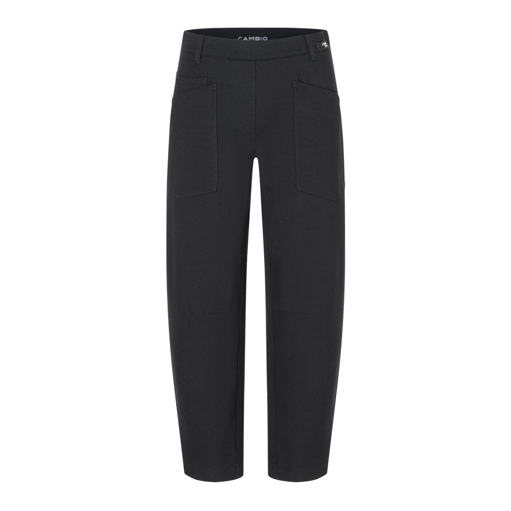 Cambio Women's Black Ocean Jogger Trousers - Straight Trousers - L - Trousers
