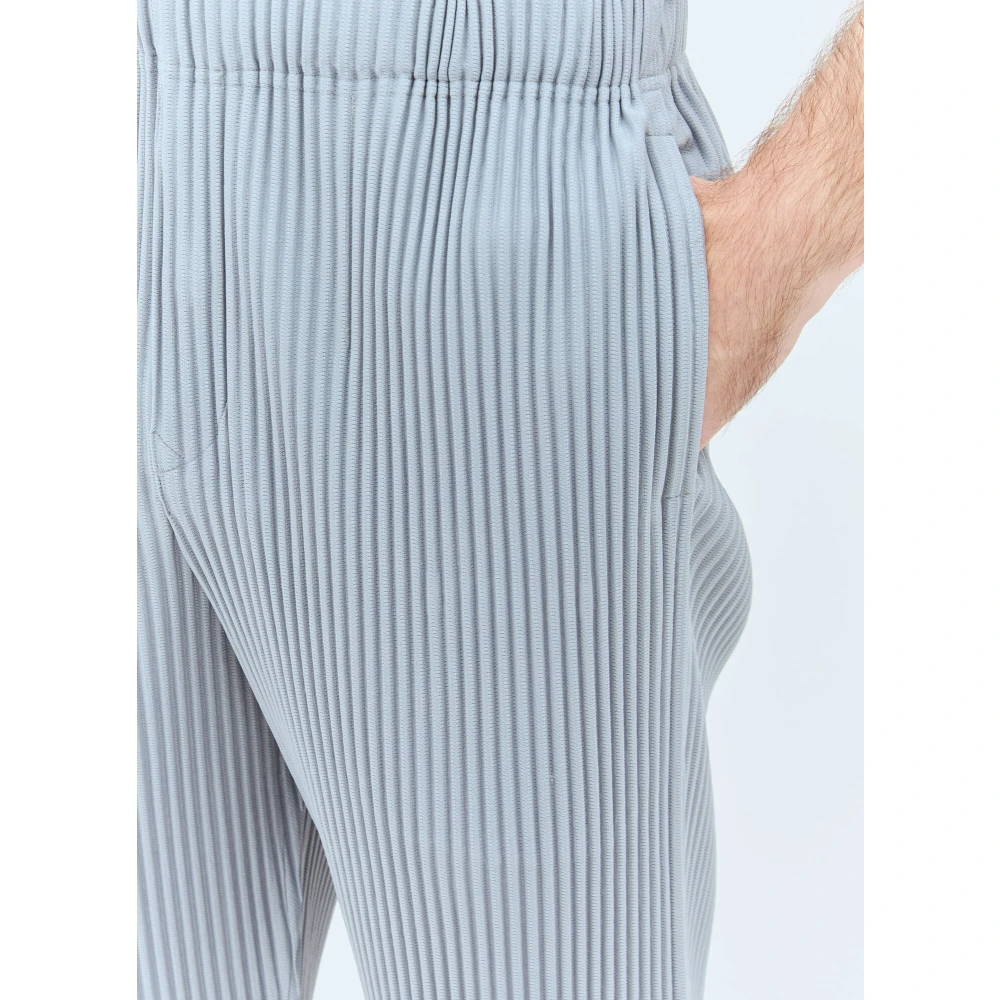 Issey Miyake Wijde Geplooide Shorts Gray Heren