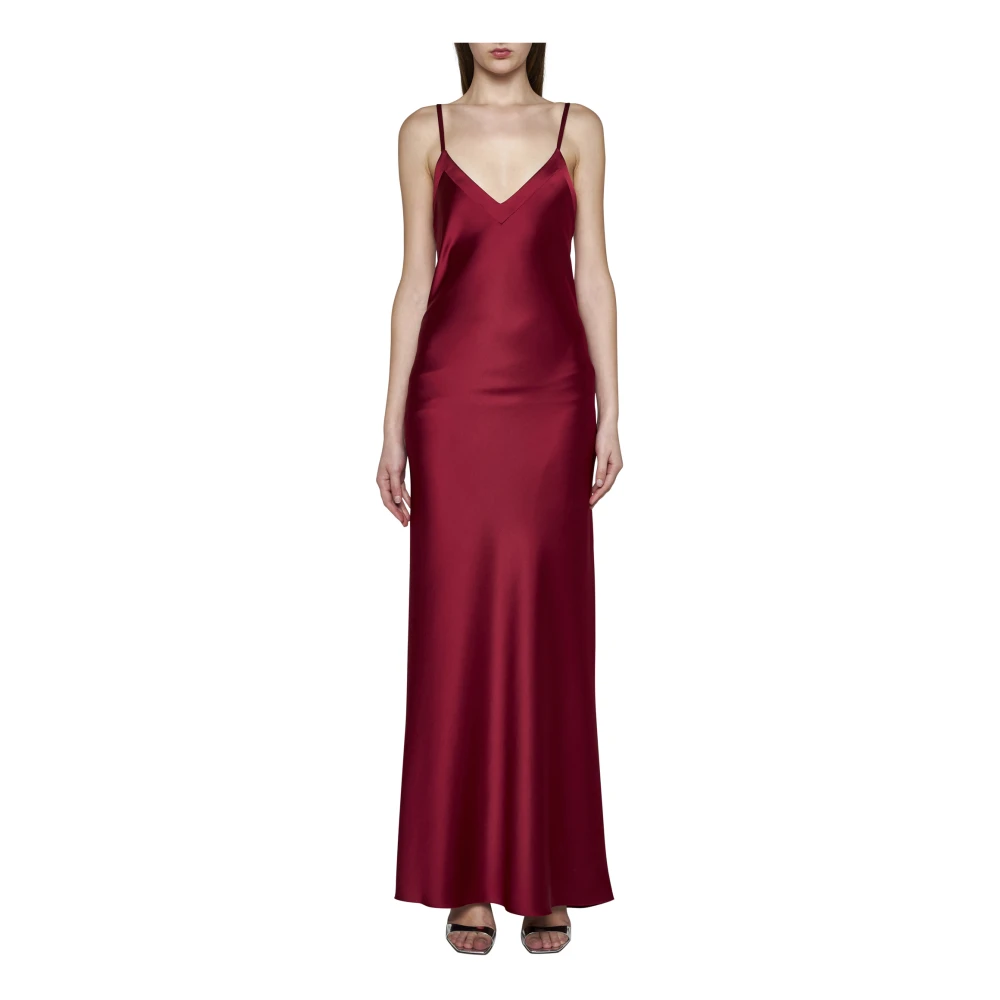 Blanca Vita Bordeaux Jurken met Schuine Zoom Red Dames