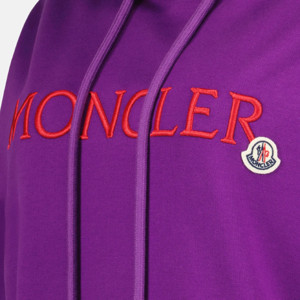 Moncler Dubbel Logo Hoodie Purple Dames