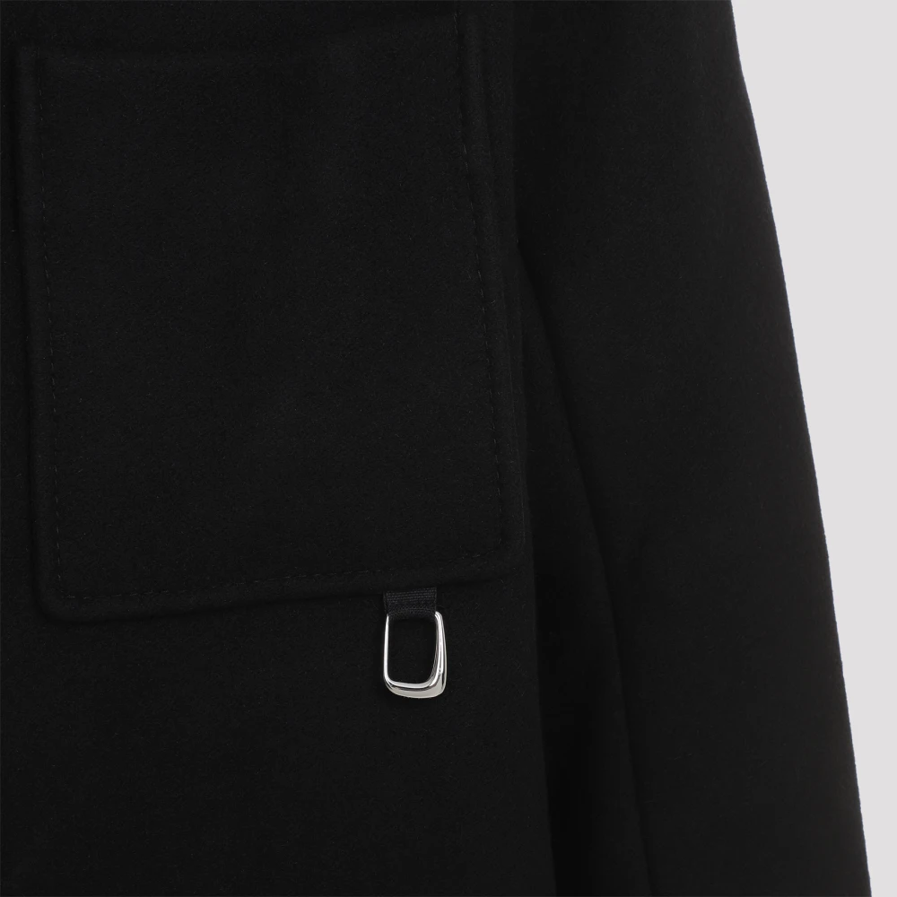 Jacquemus Zwarte Wolmix Stijlvolle Jas Black Heren