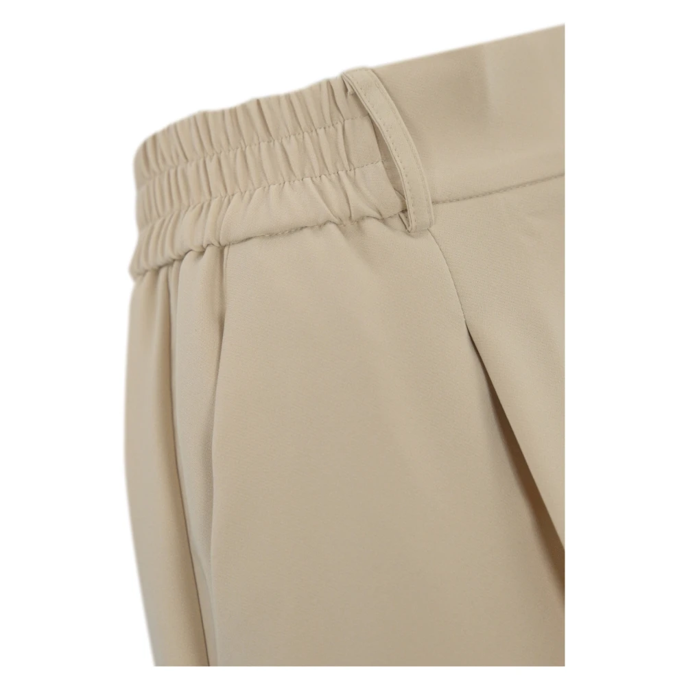 D.Exterior Klassieke Beige Broek Flared Fit Beige Dames