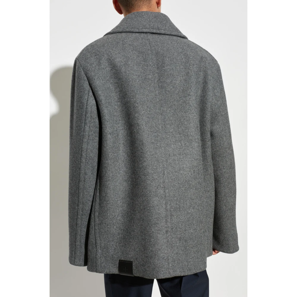 Jil Sander Wollen jas Gray Heren