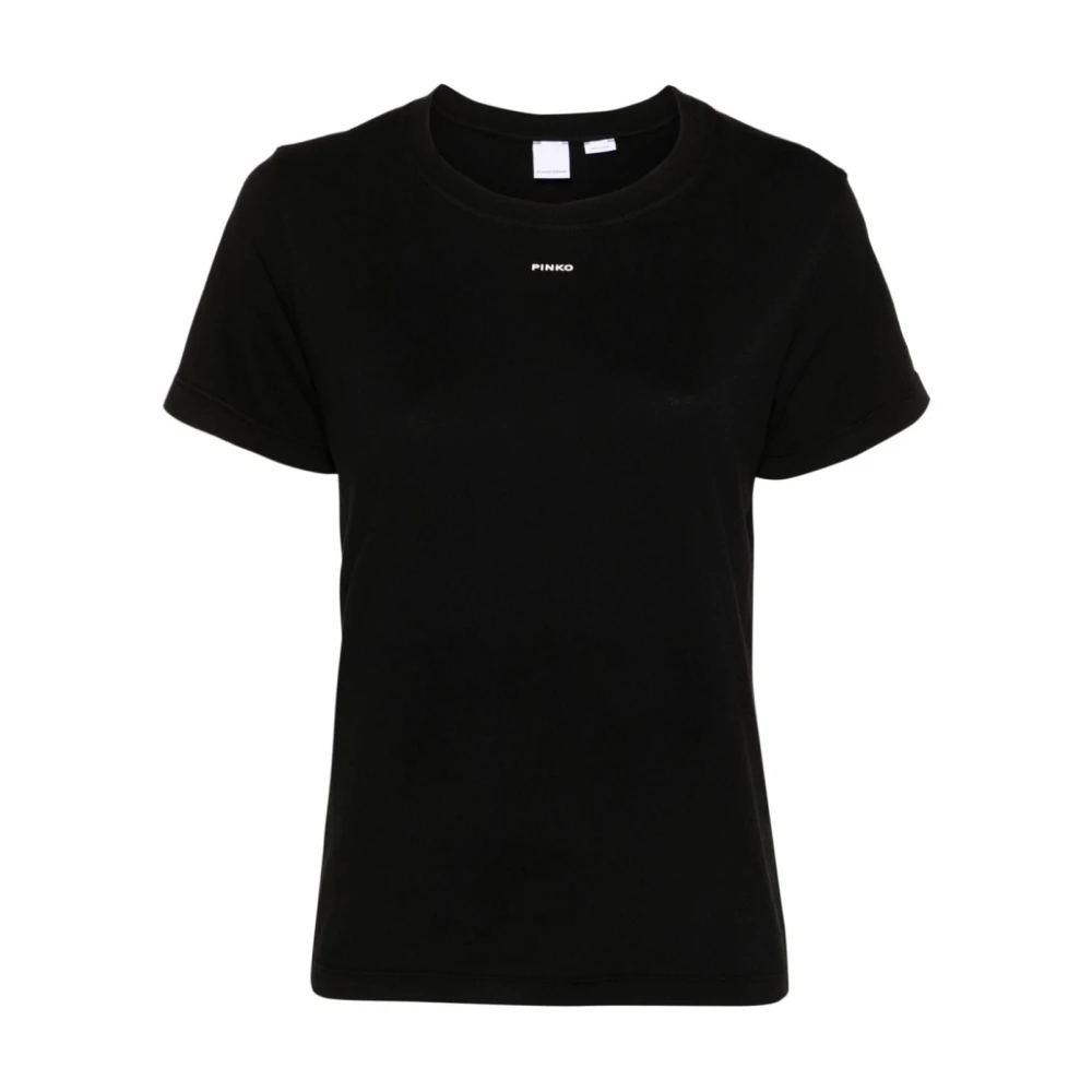 Pinko Women's Black T-Shirts, L, Mini Logo T-Shirt