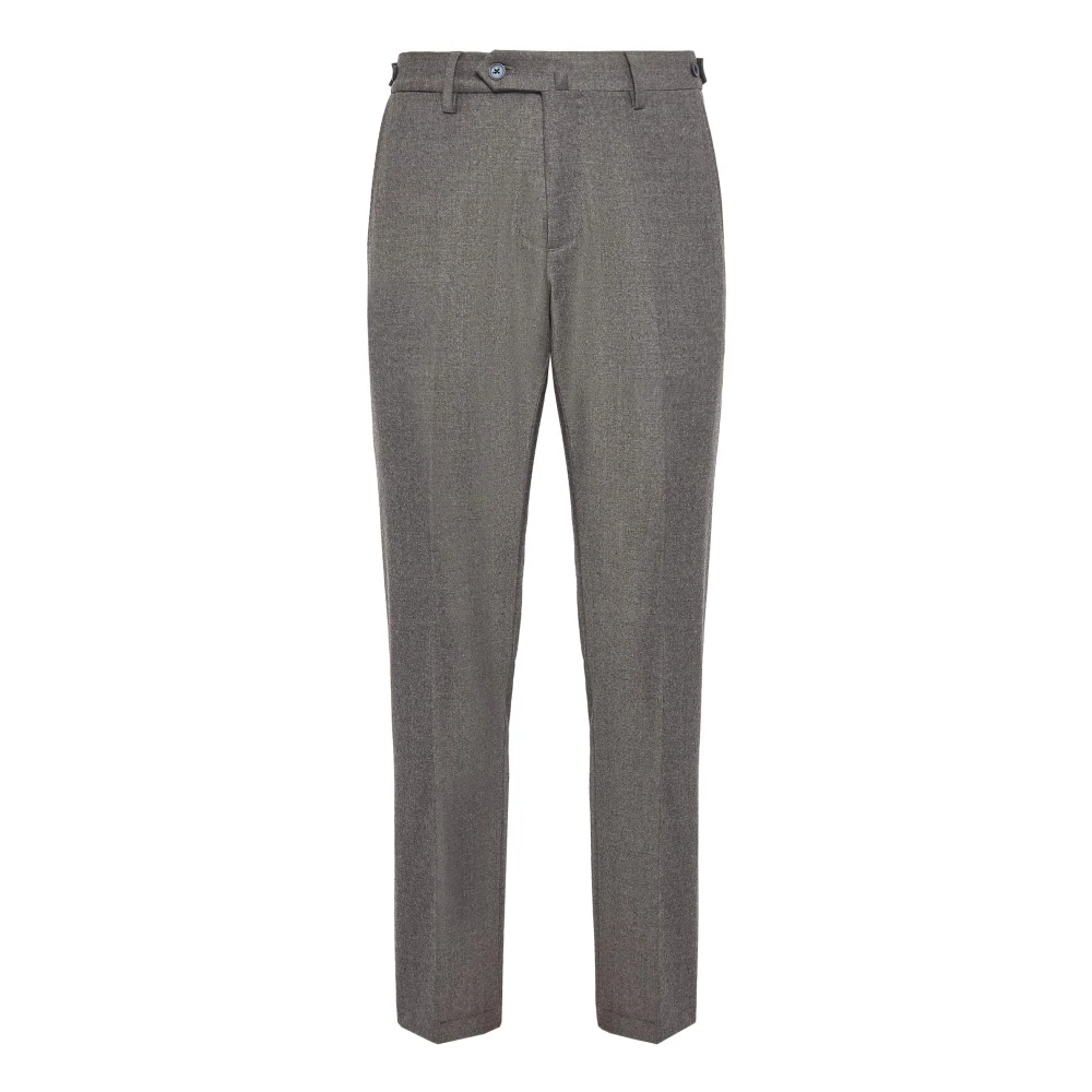 Boggi Milano Broek van stretch flanel Gray Heren