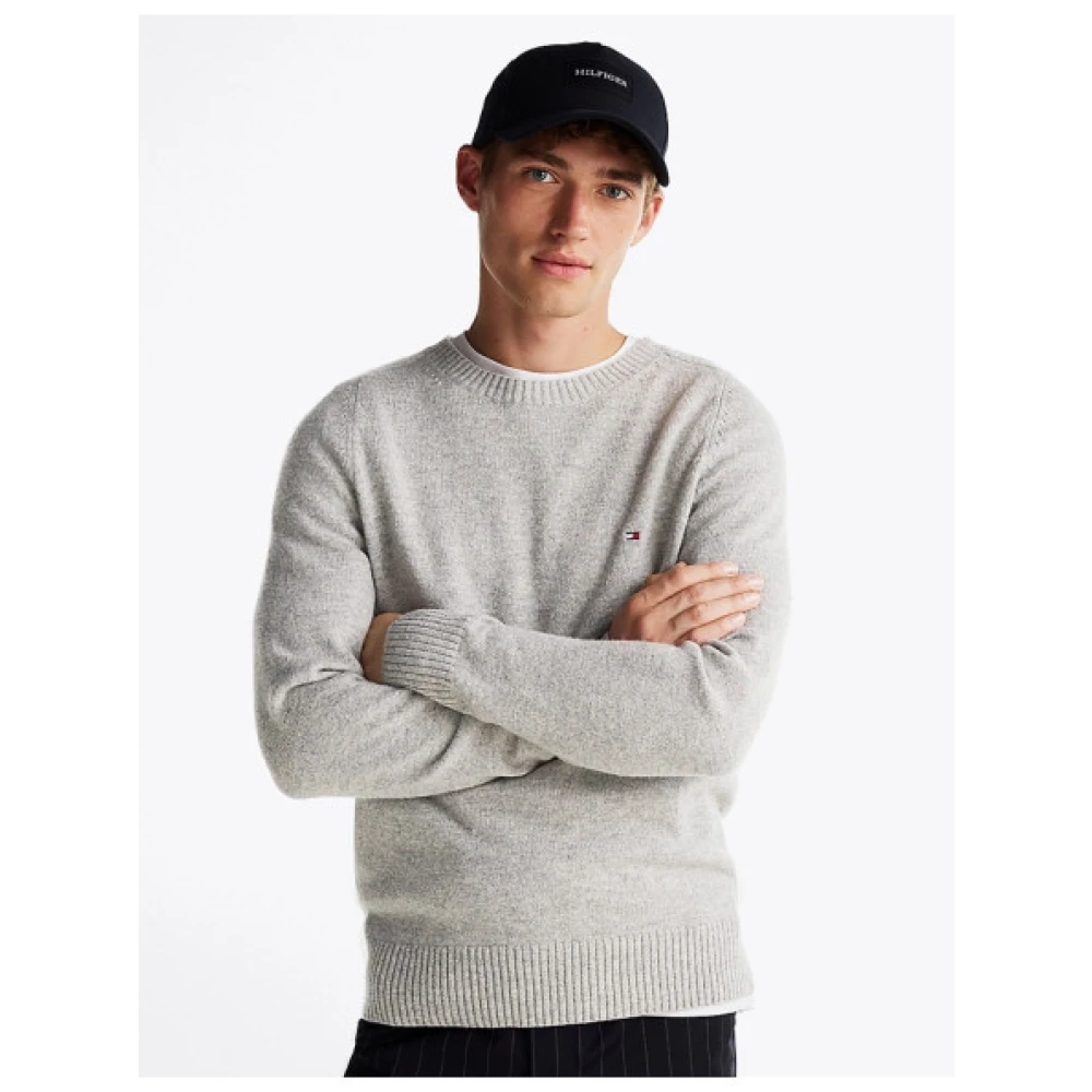 Tommy Hilfiger Ronde Hals Wollen Trui Gray Heren