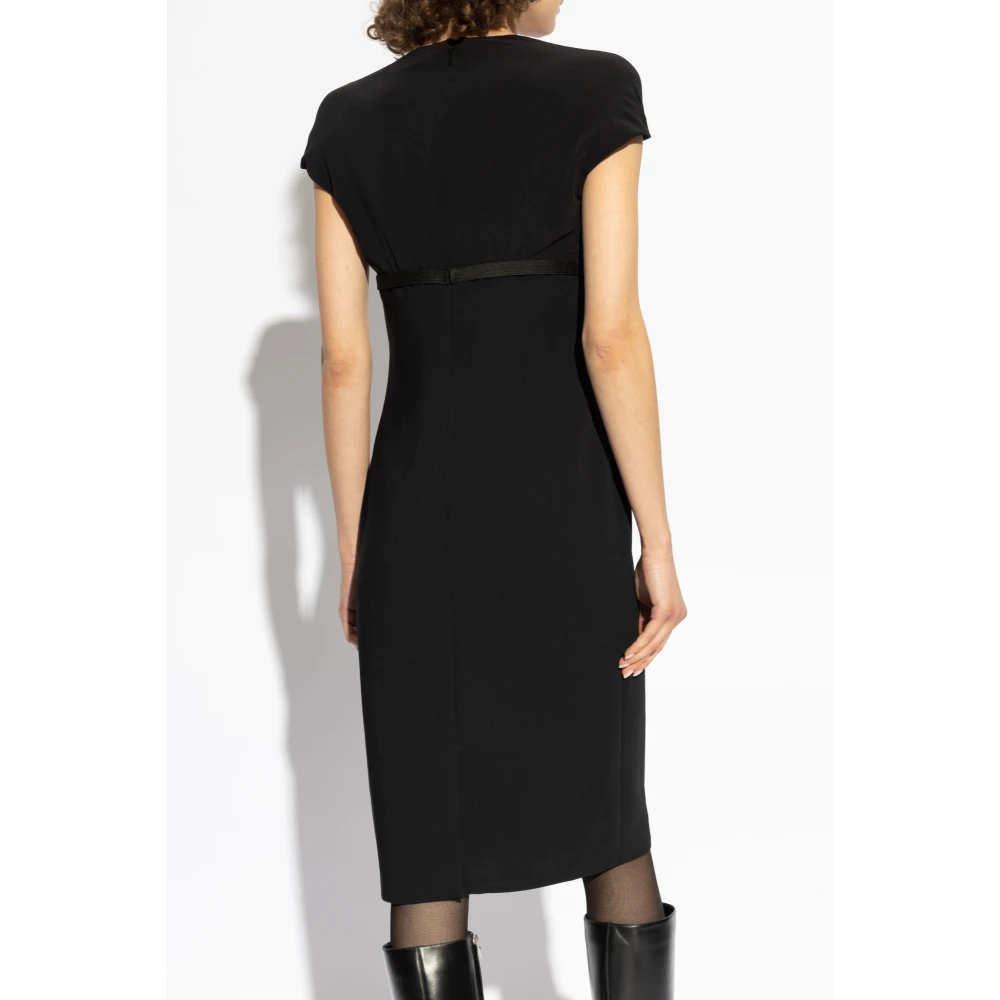 Versace V-hals jurk Black Dames