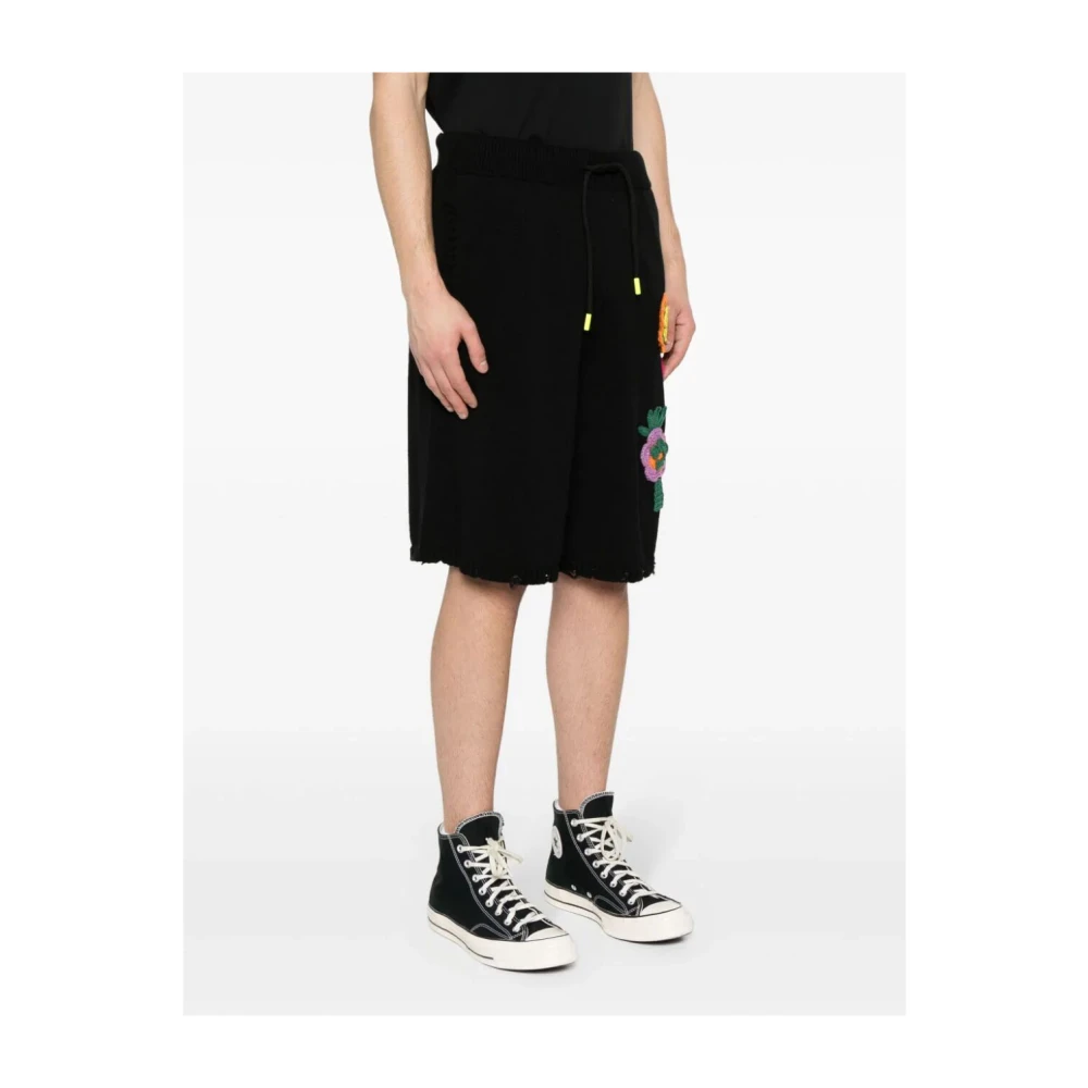 Barrow Zwarte Gebreide Shorts Black Heren