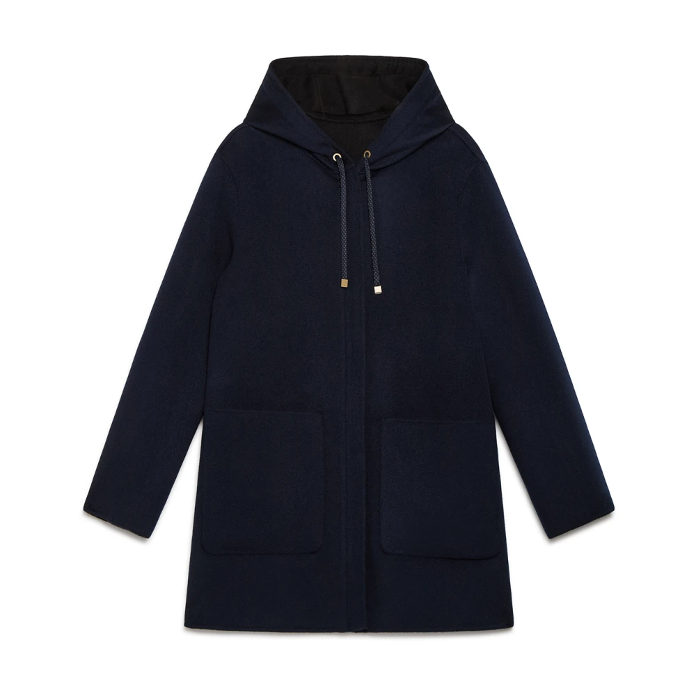 Maliparmi Dubbele wollen jas Blue Dames