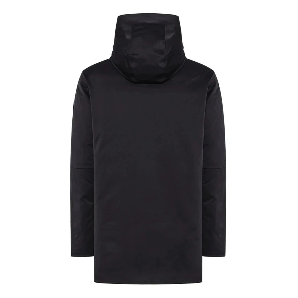 Duno Grijze gewatteerde parka met dubbele capuchon Gray Heren