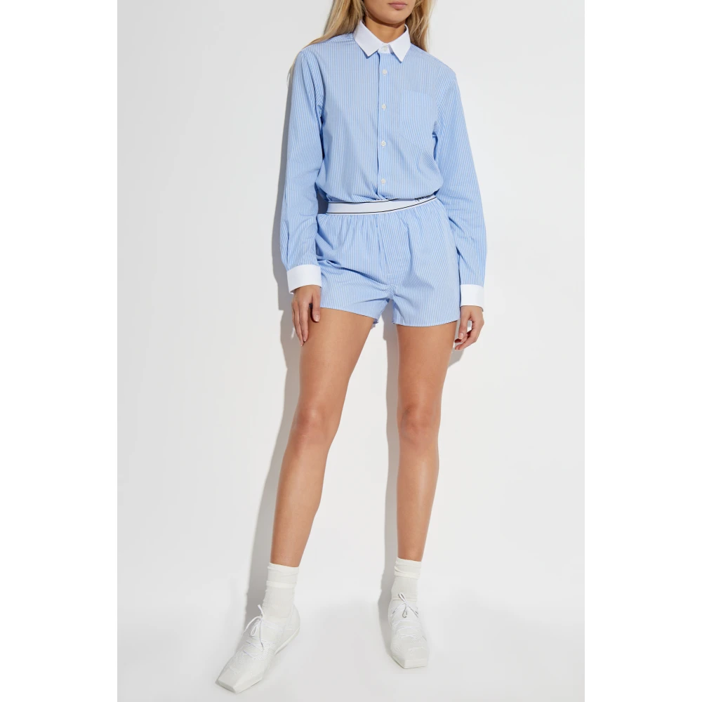 Sporty & Rich Shirt uit de Health-collectie Blue Dames