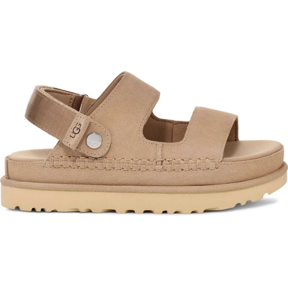 Ugg Women's Beige Flat Sandals, 3 Uk, Goldenstar Glide Sandals Sand