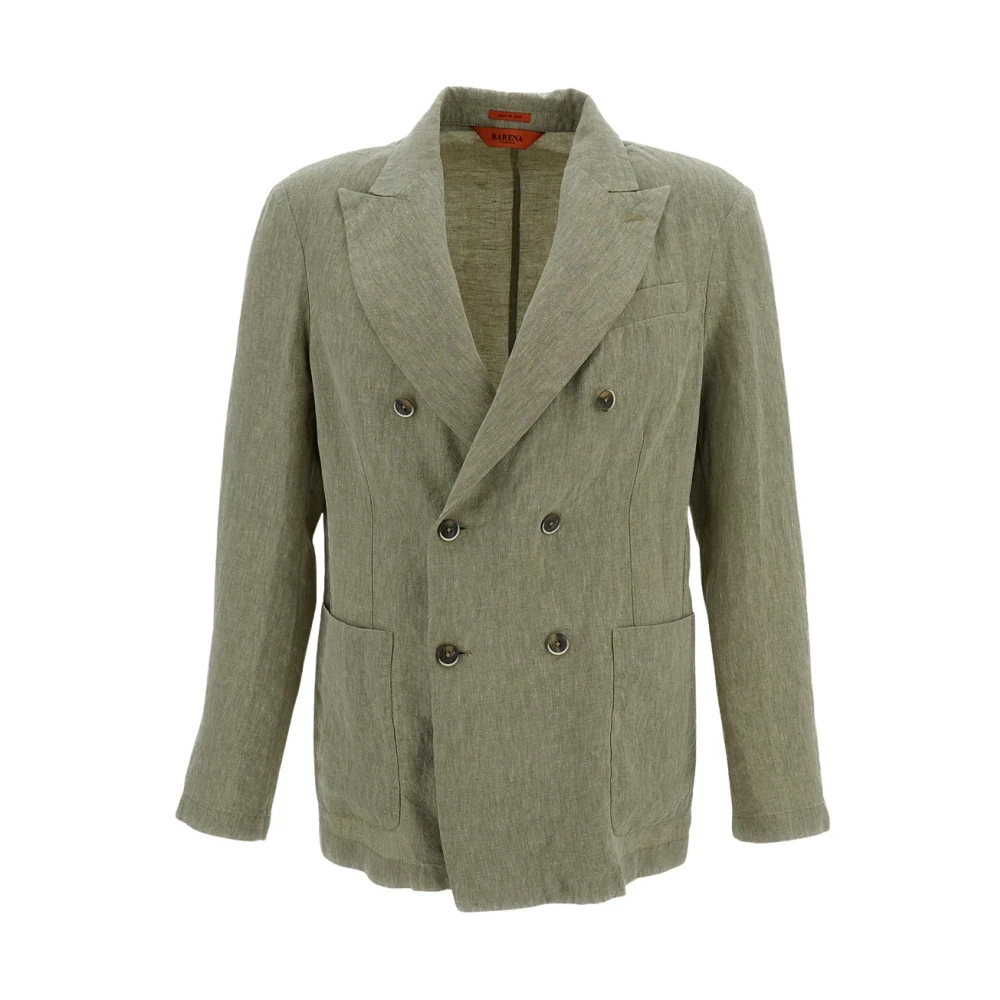 Barena Venezia Men's Green Blazers, S, Double-Breasted Jacket