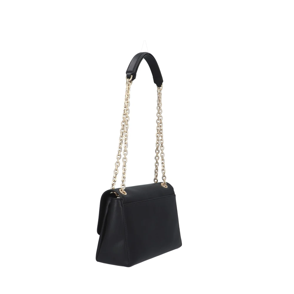 Calvin Klein Schoudertas Zwart Eco Leer Twee Compartimenten Black Dames